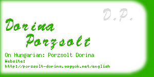 dorina porzsolt business card